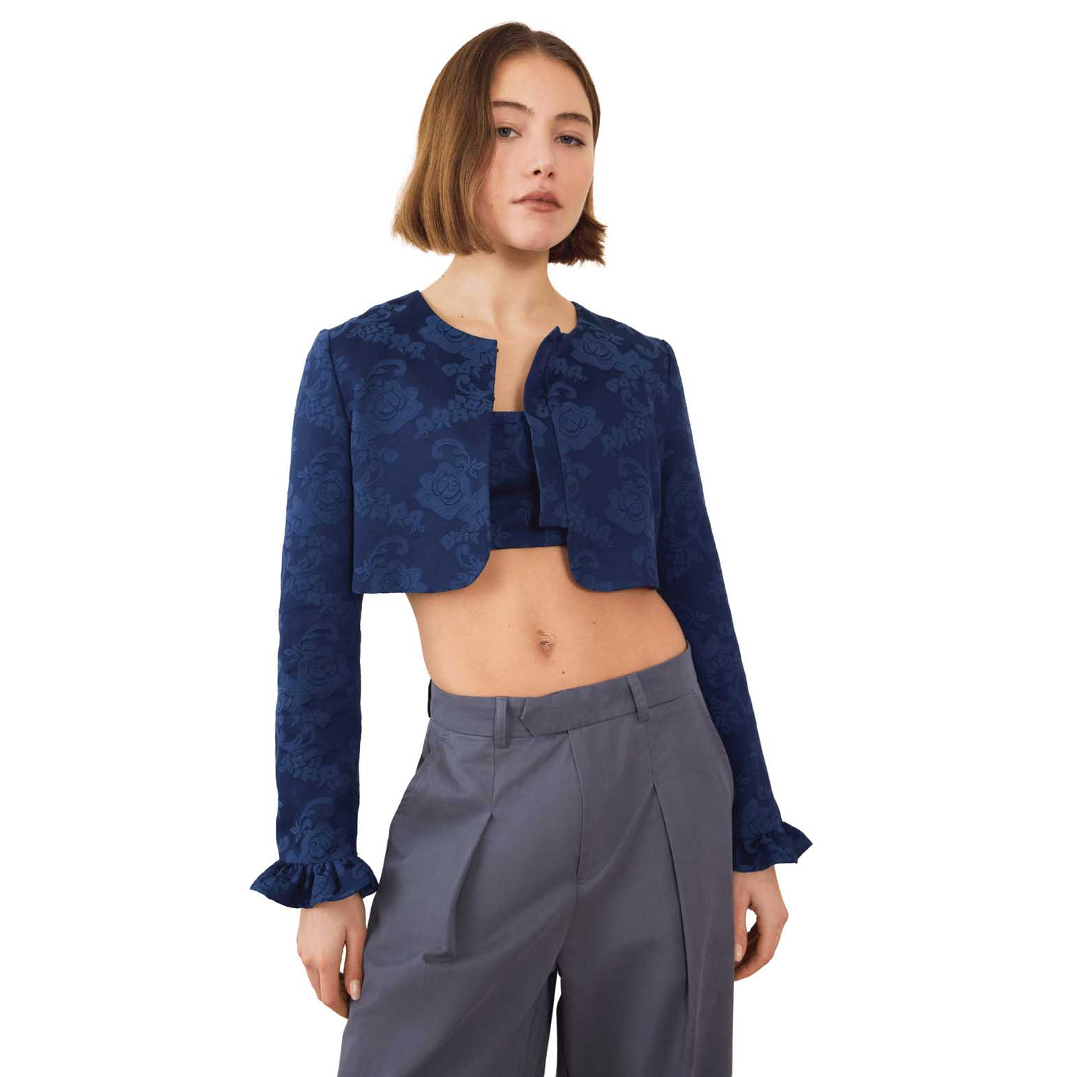 COMMONPLACE ESSENTIALS Esme Jacquard Bolero