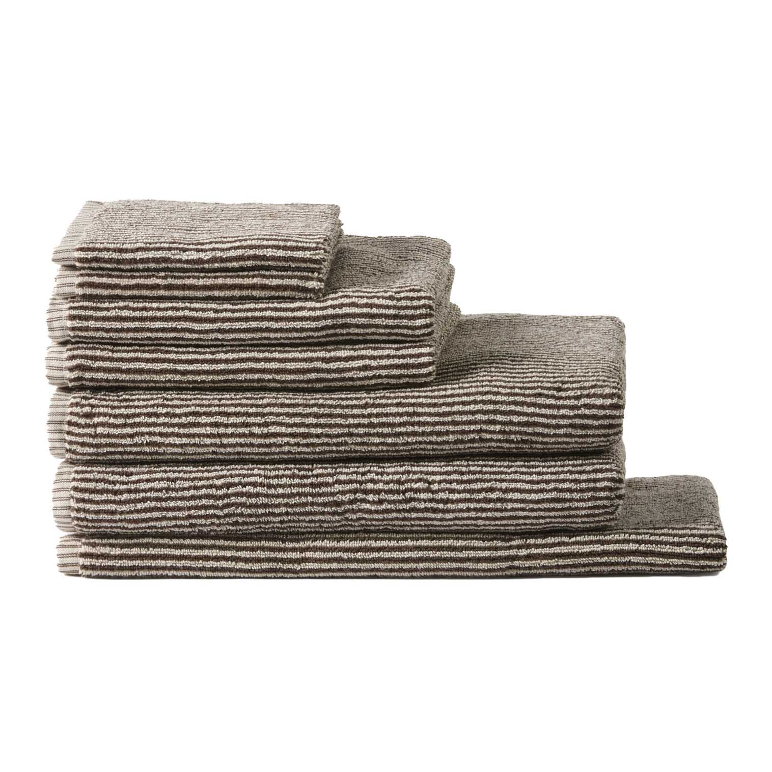 Città Stripe Cotton Towel Bundle - Cocoa/Bone