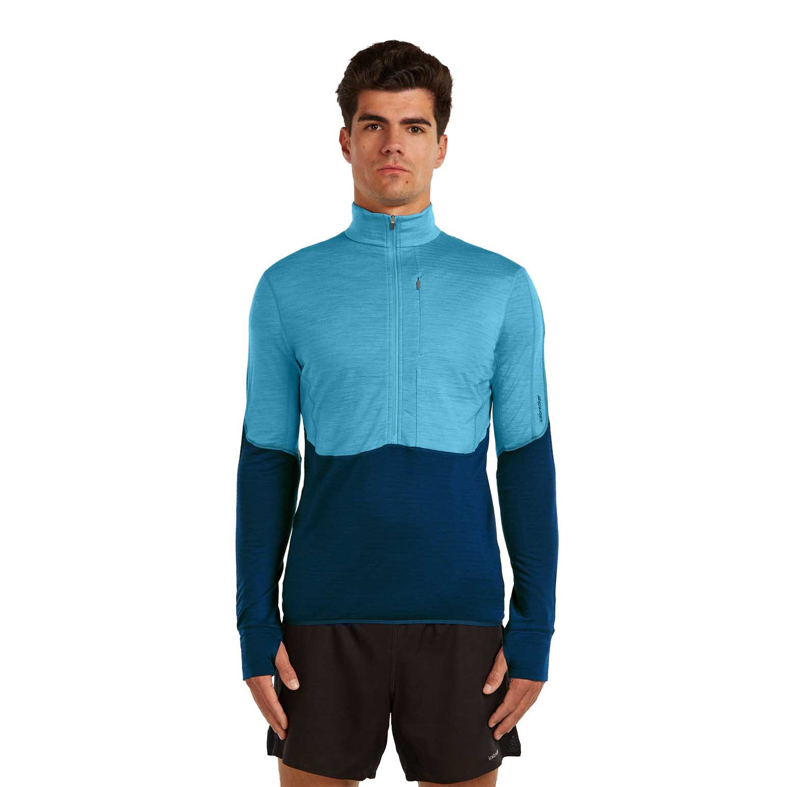Icebreaker M Merino Blend 200 RealFleece Descender LS Half Zip