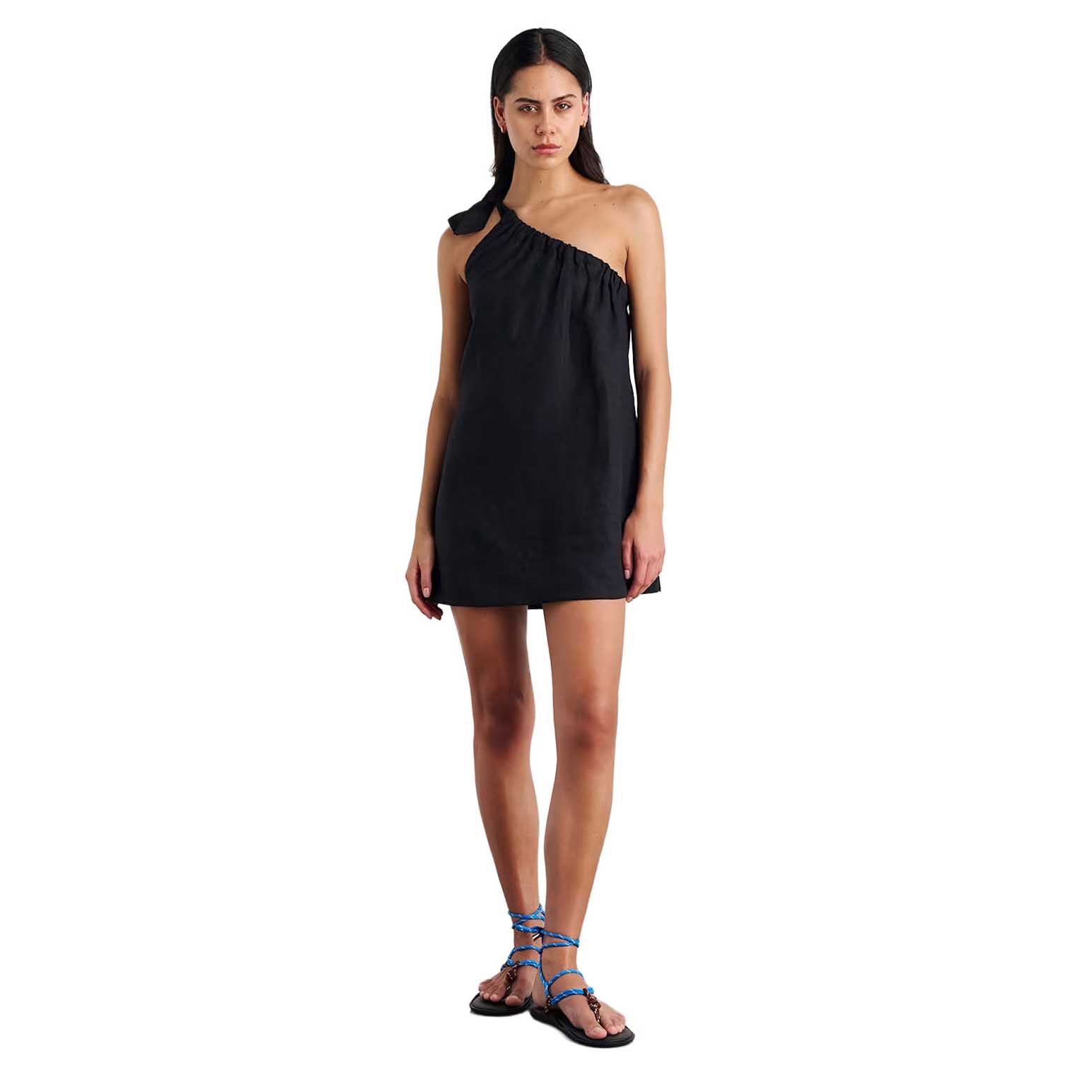 JAG Ariel One Shlder Linen Dress