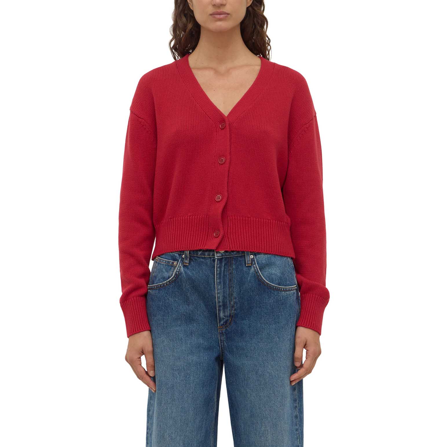 Assembly Label Meri Knit Cardigan Mulberry