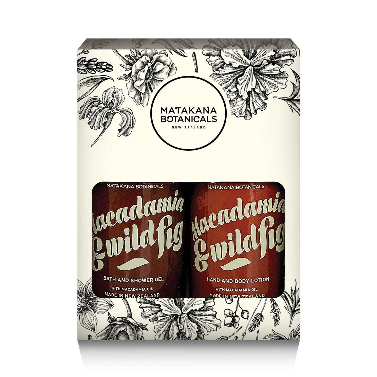 Matakana Botanicals Macadamia & Wild Fig Gift Box Shower Gel & Lotion 360ml