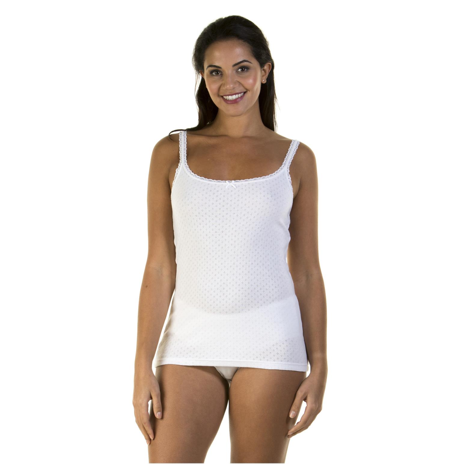 La Marquise Cotton Pointelle Camisole Vest