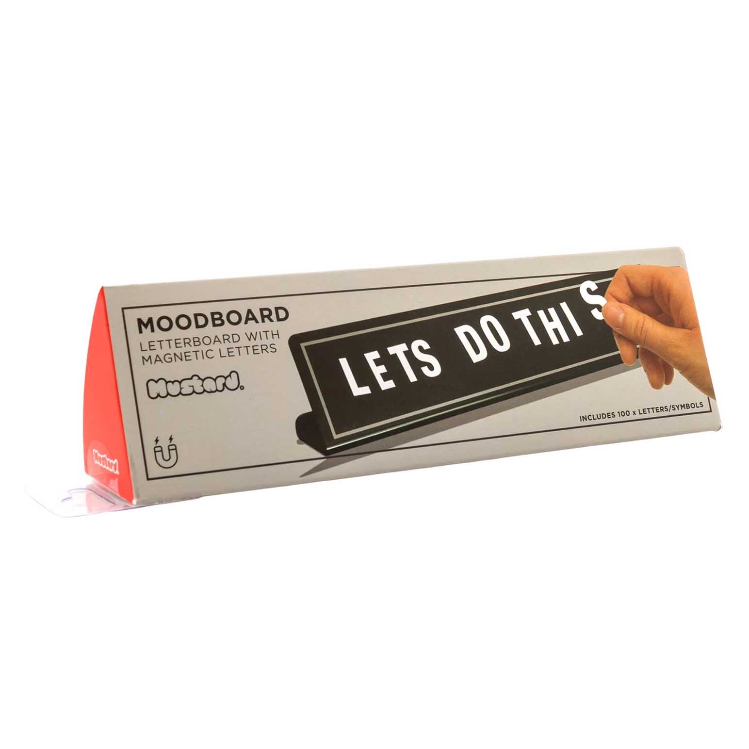 Mustard Moodboard Desk Plaque with Magnetic Letters