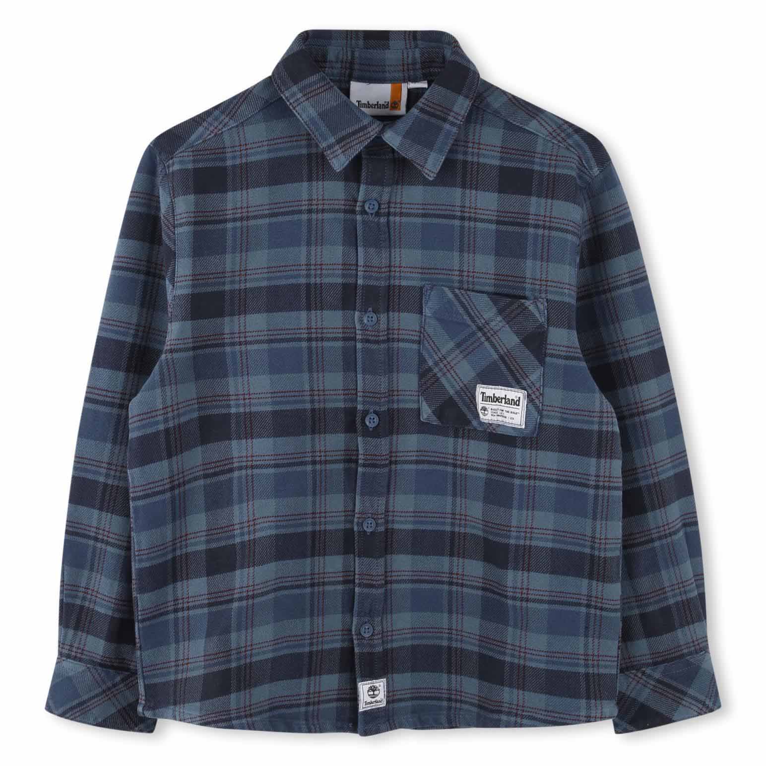 Timberland Checked Cotton Over Shirt 10Y - 16Y