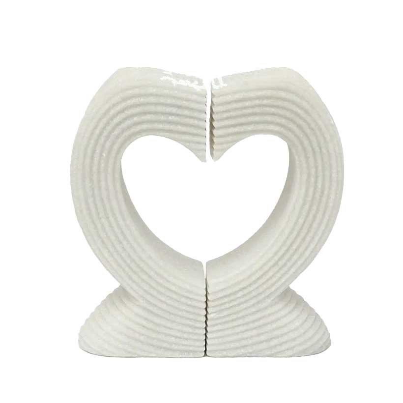 French Country Heart Curved Book End