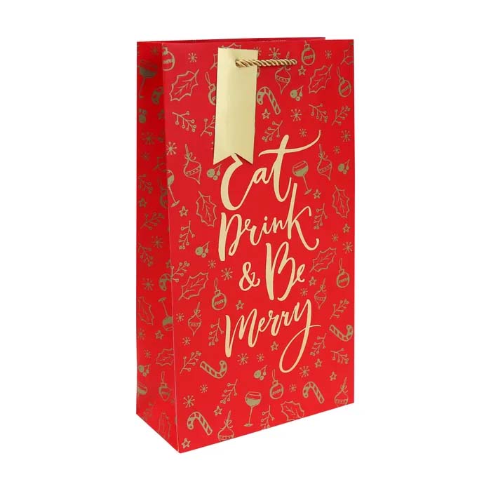 Paperie Eurowrap Be Merry Double Bottle Gift Bag
