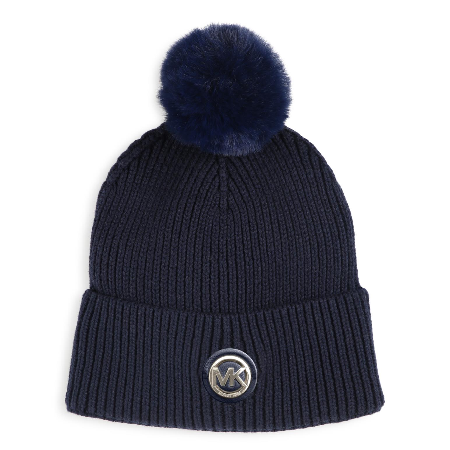 Michael Kors Pompom Beanie With Mk Badge T3 - T4