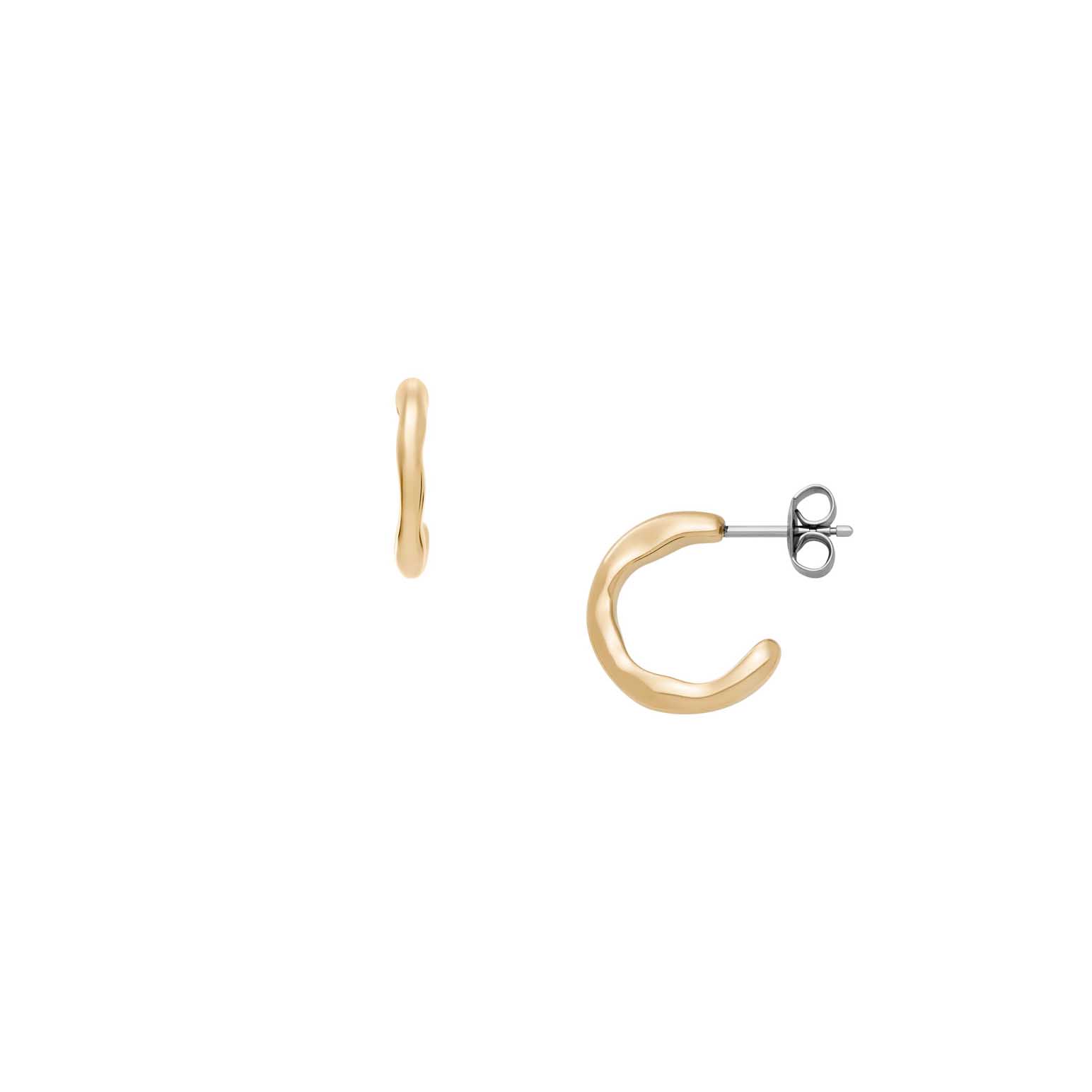 Skagen Moderne Stak Gold-Tone Stainless Steel Hoop Earrings SKJ1868710