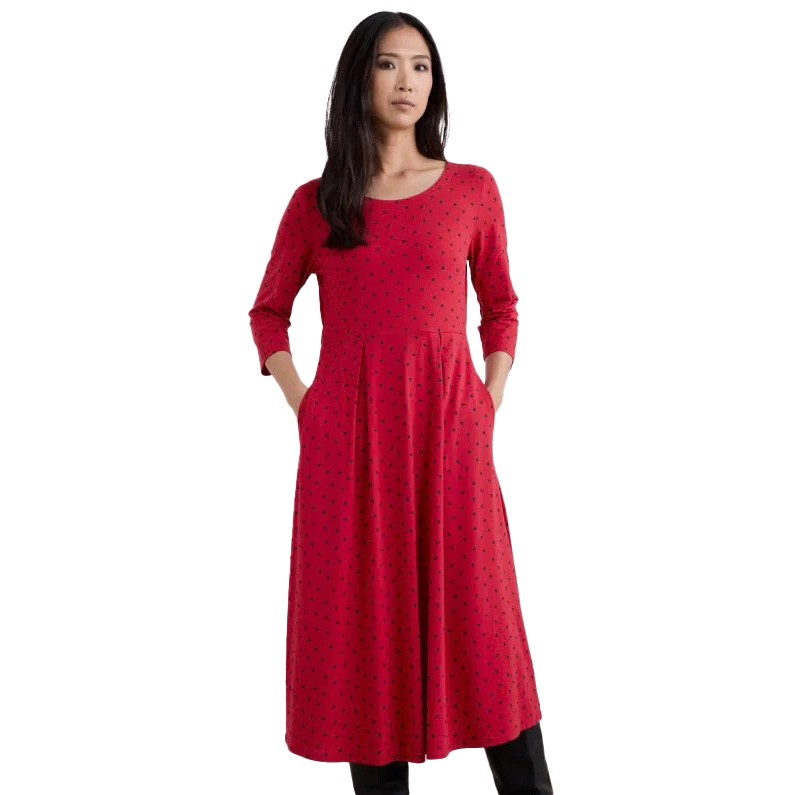 Seasalt Cornwall Veronica Dress Little Sponge Spot Dahlia