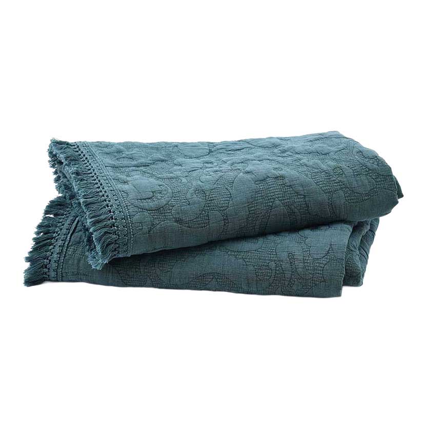 MM Linen Mayen Throw 150x200 - Bluestone