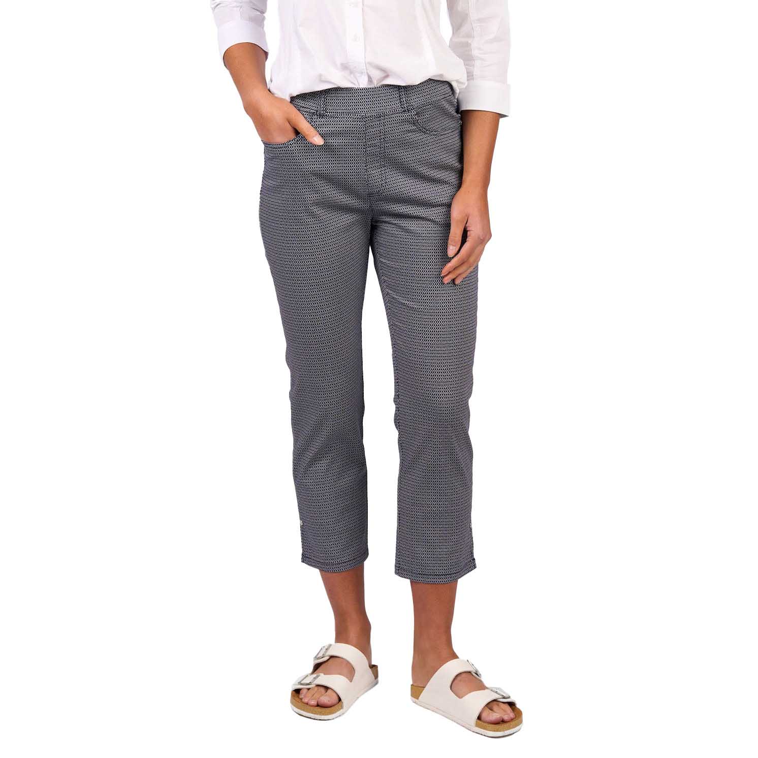 Vassalli Slim Leg 7/8 Pull On Pant With Full Elastic Waistband