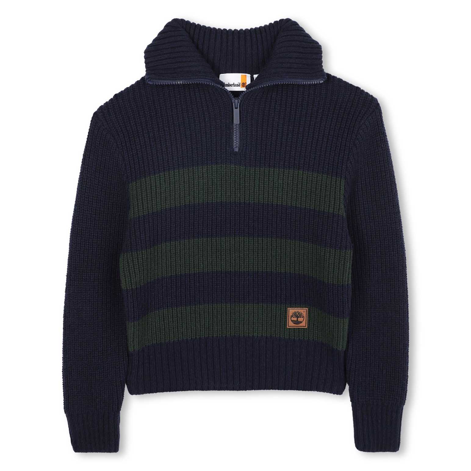 Timberland Quarter Zip Trucker Sweater 8Y-10Y