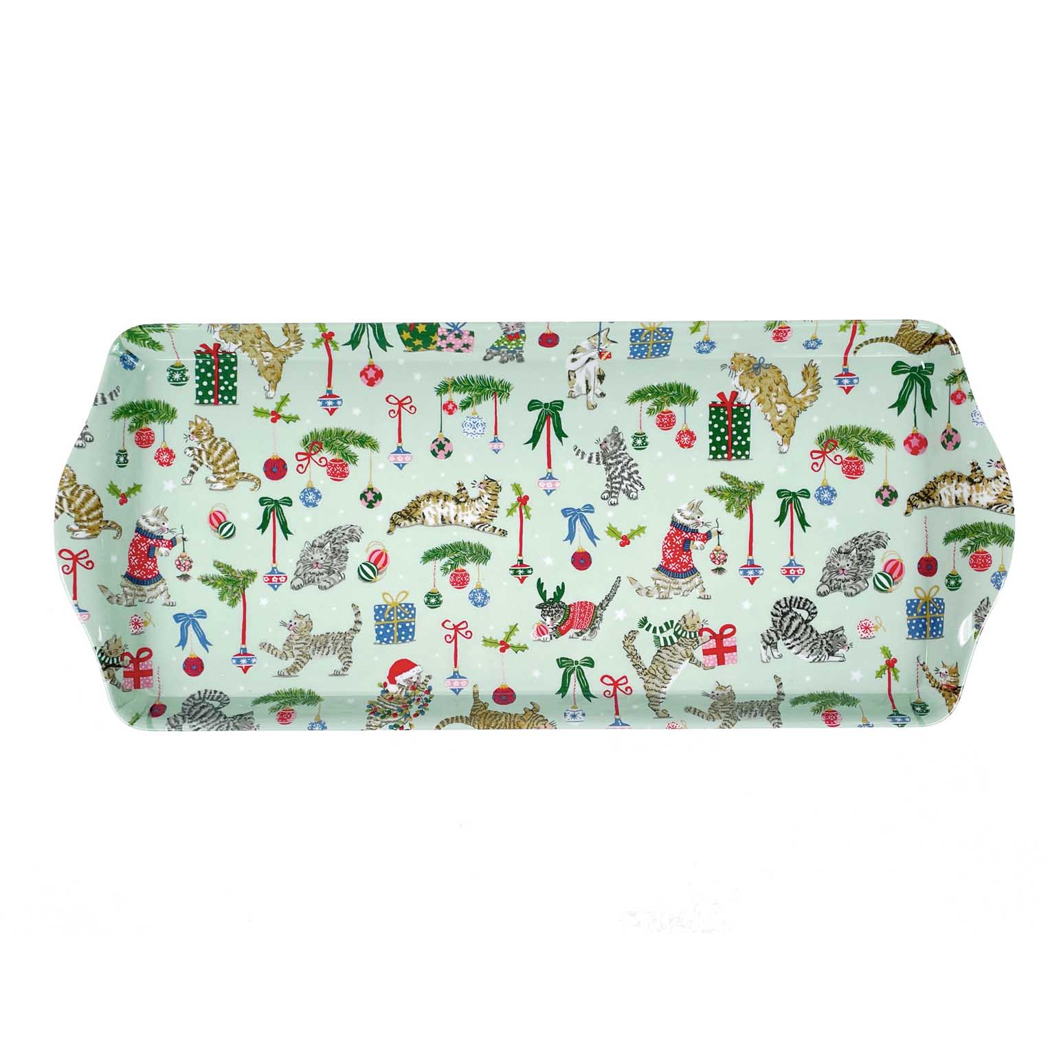 Ulster Weavers Christmas Cats Small Tray 39x13cm