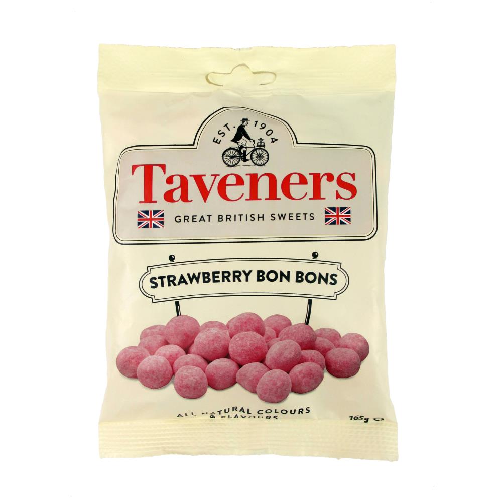 Taveners Great British Sweets Strawberry Bon Bons 165g