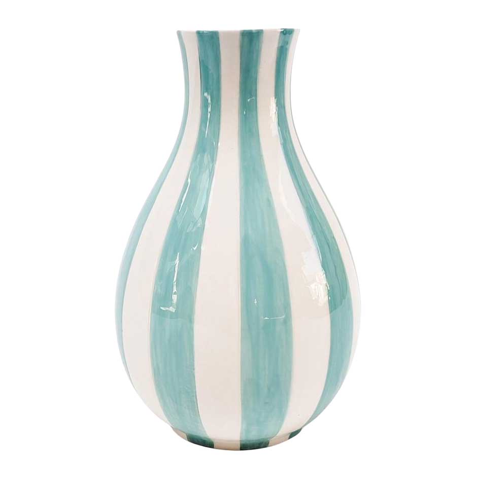 Urban Products Halcyon Stripe Vase Blue 18cm