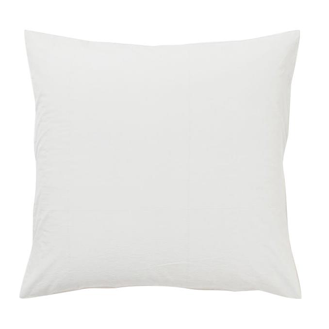 Città Washed Organic Cotton Euro Pillowcase White 65x65cm
