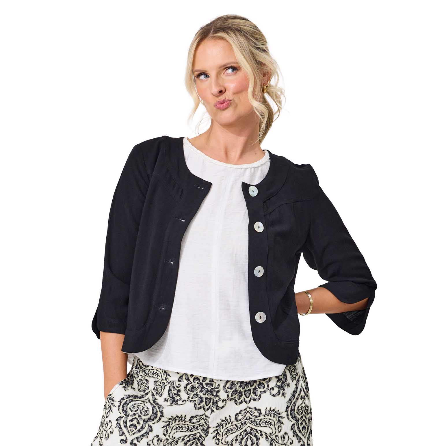 Lemon Tree Amalfi Linen Jacket