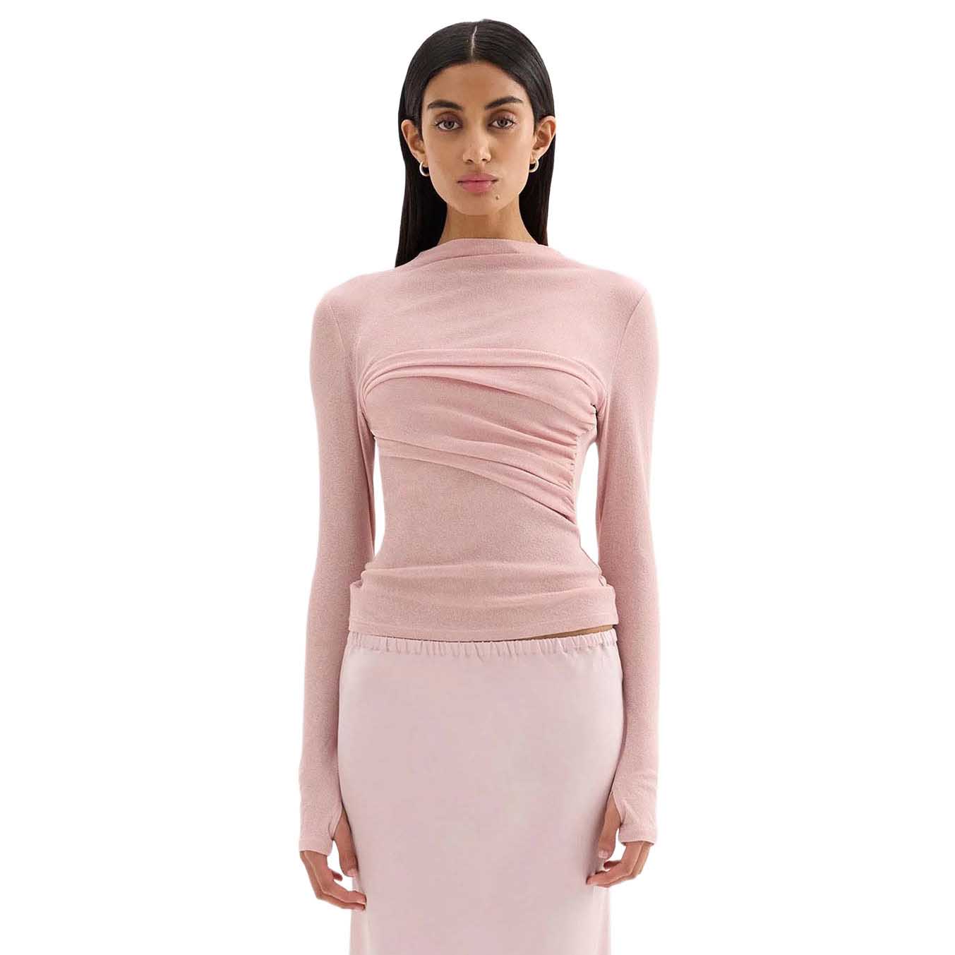 Nude Lucy Aster Ls Mesh Top