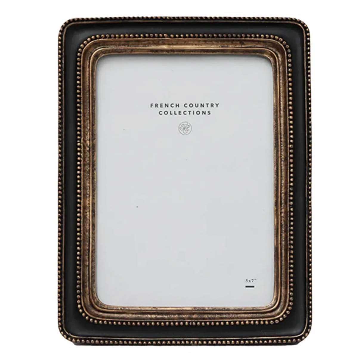 French Country Beaded Frame Black 5x7