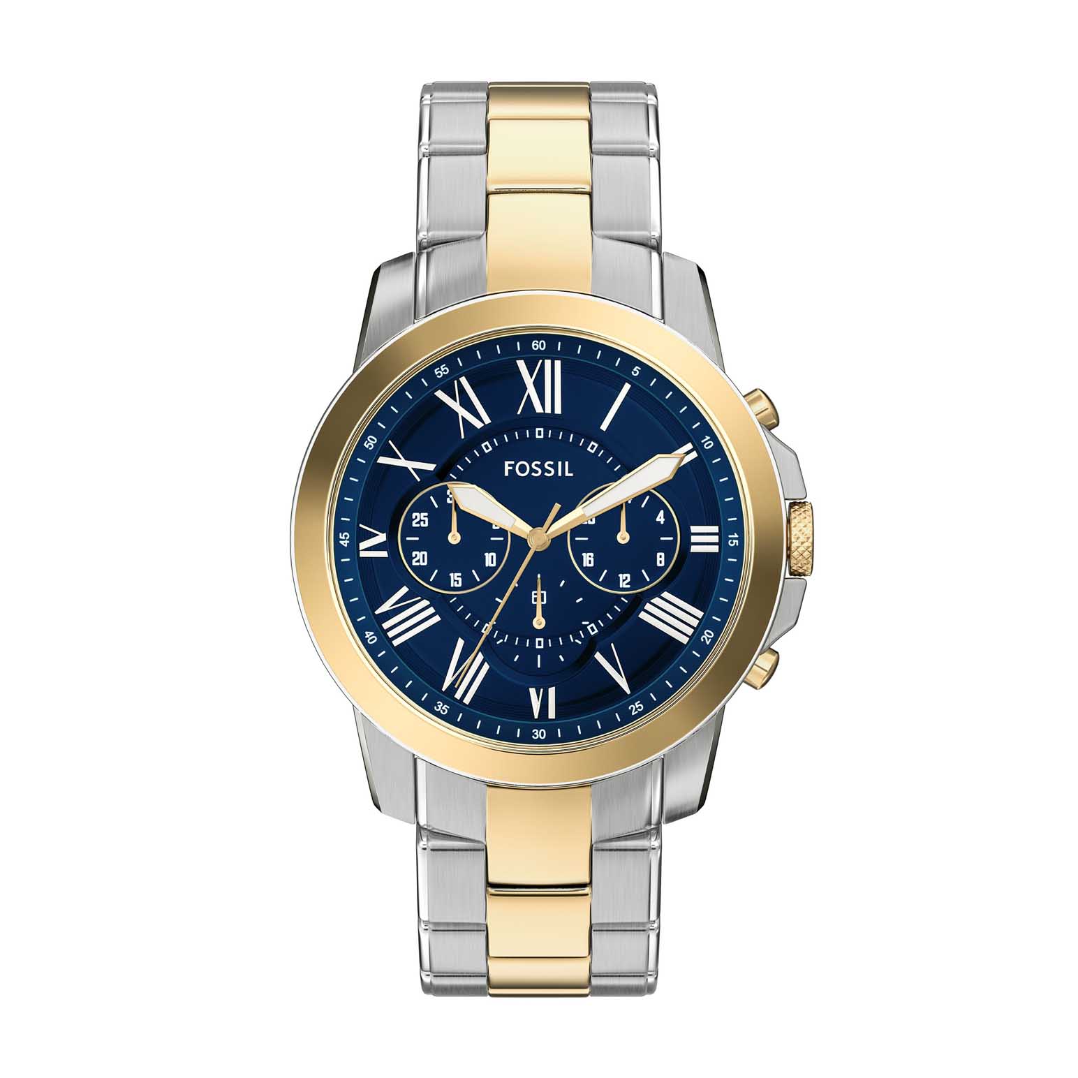Fossil Grant Chronograph Two-Tone Stainless Steel Watch FS6132