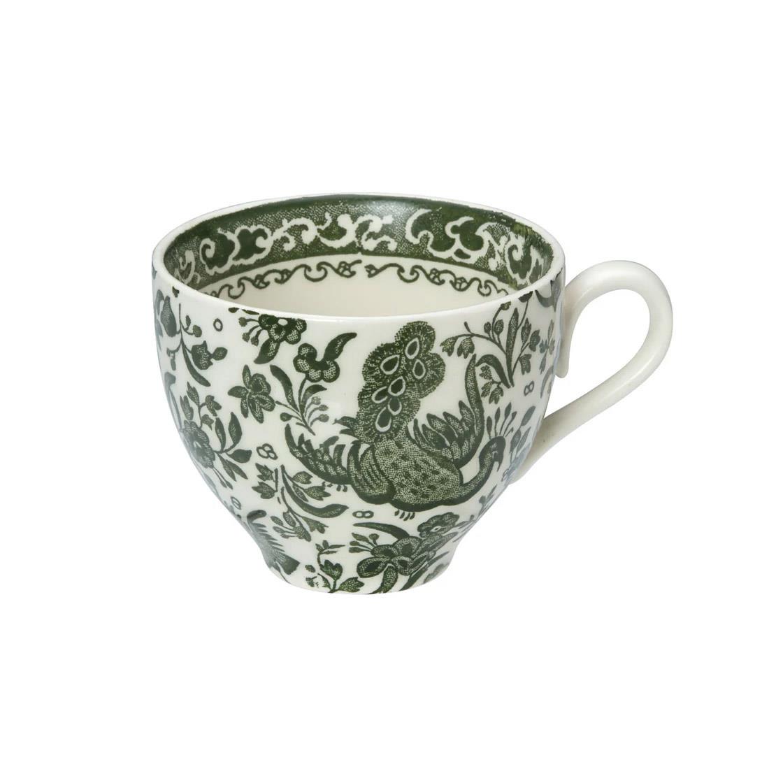 Burleigh Green Regal Peacock Teacup