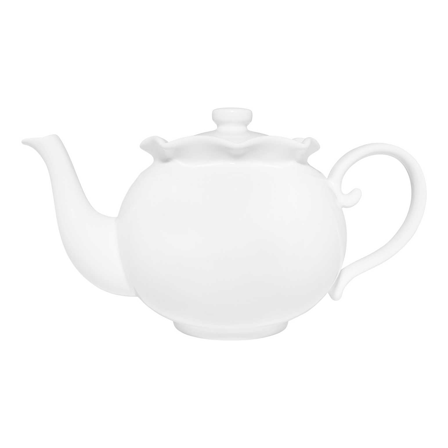 Casa Domani Florence Scallop Teapot 1L White Gift Boxed