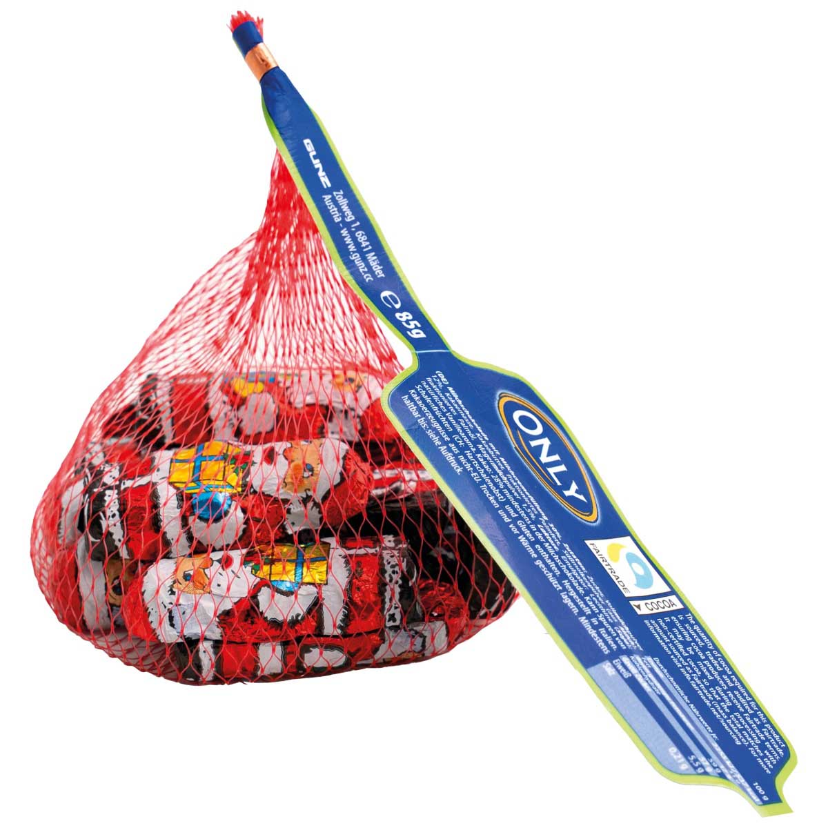 Only Chocolate Santas with Milk Cream Filling 85g