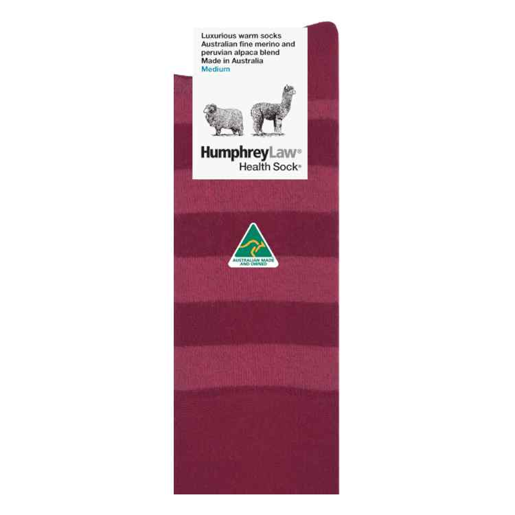 Humphrey Law Alpaca-Wool Stripe Sock - Small