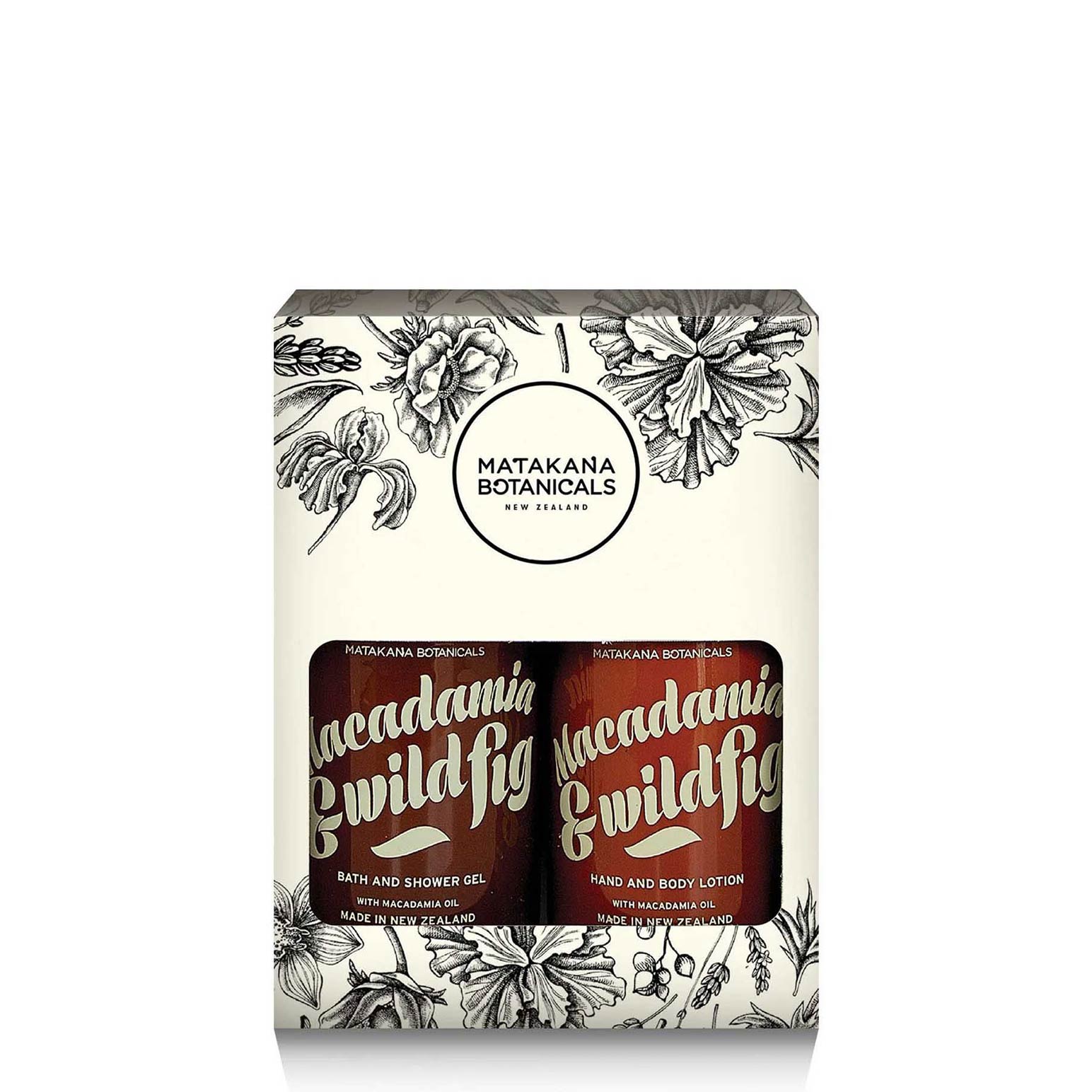 Matakana Botanicals Macadamia & Wild Fig Gift Box Shower Gel & Lotion 360ml
