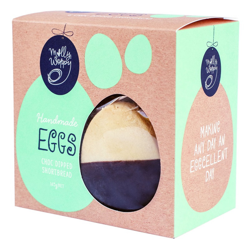Molly Woppy Dark Choc Dipped Shortbread Easter Eggs Box 165g