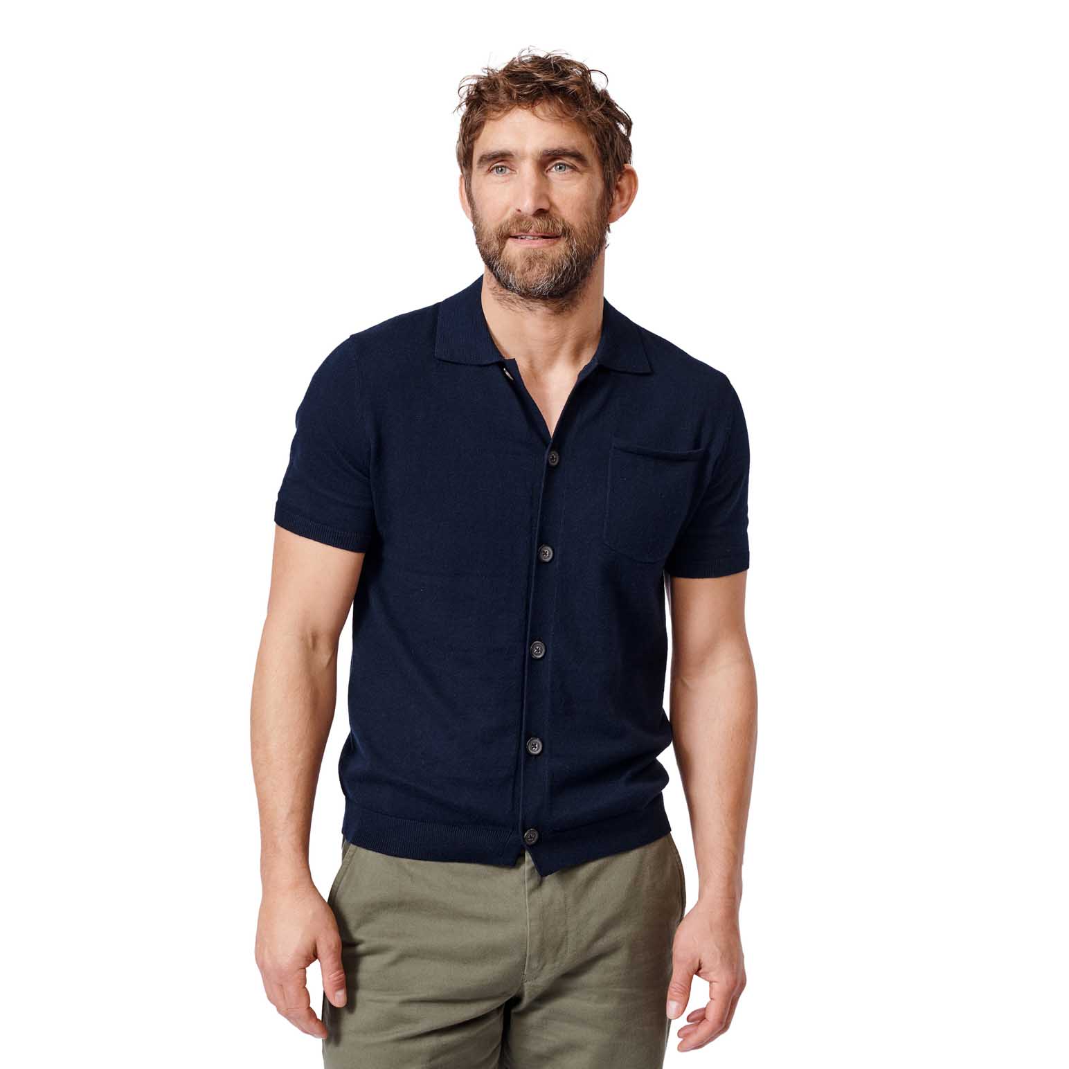 Aubin Keal Button Through Polo