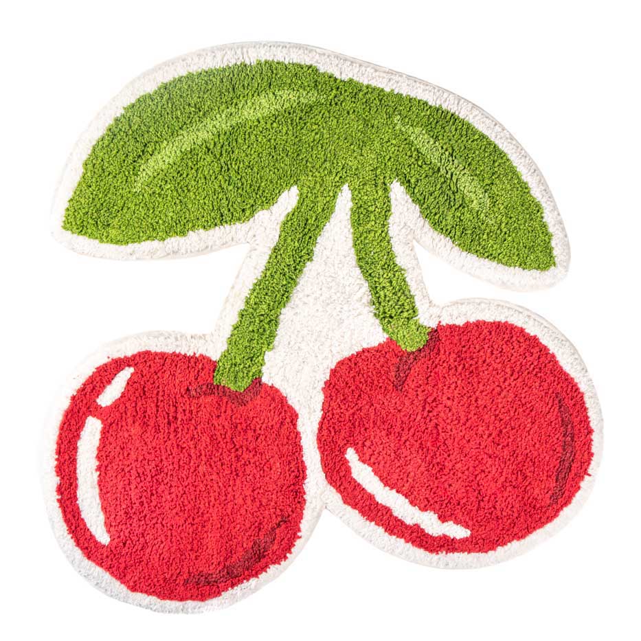 Sass & Belle Cherry Tufted Bath Mat