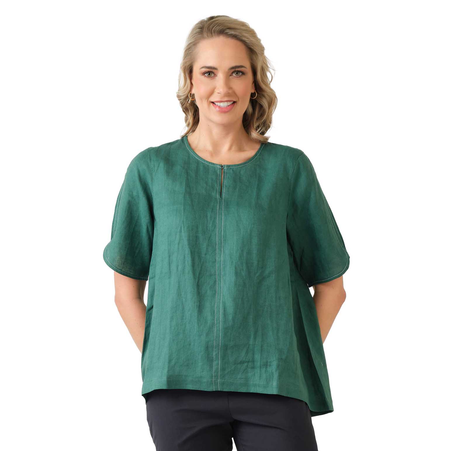 B Essentials Stitch Detail Top