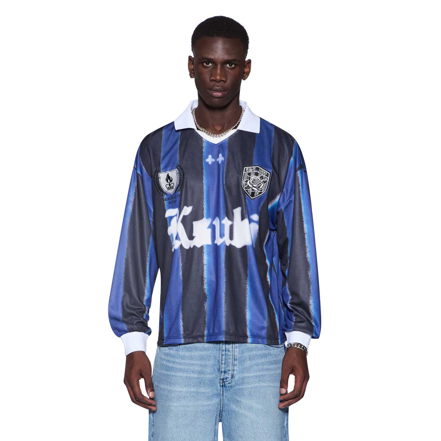 Ksubi Offside Ls Mesh Jersey Stripe