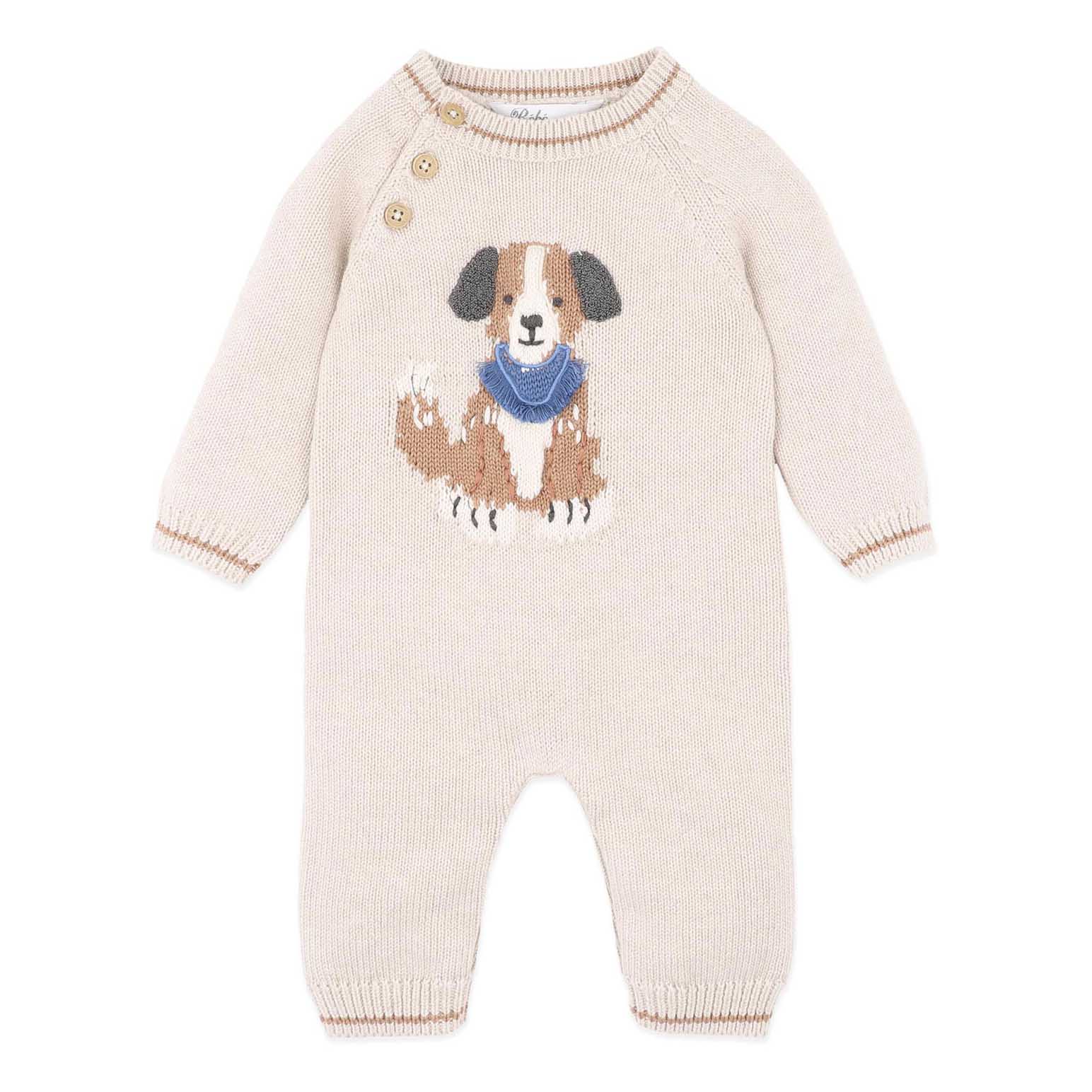 B&eacute;b&eacute; Otto Organic Knitted Dog Romper