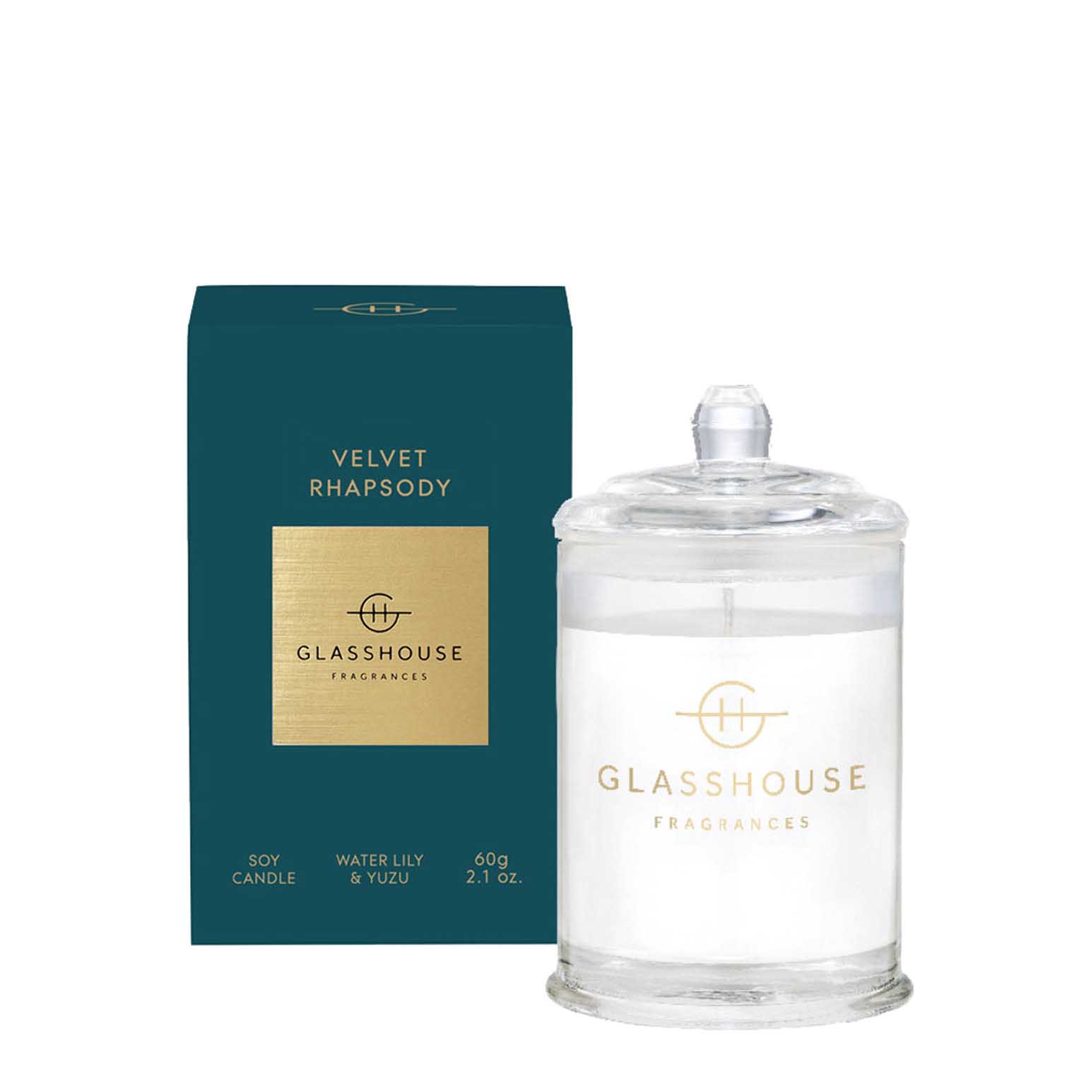Glasshouse Fragrances Velvet Rhapsody Soy Candle 60g