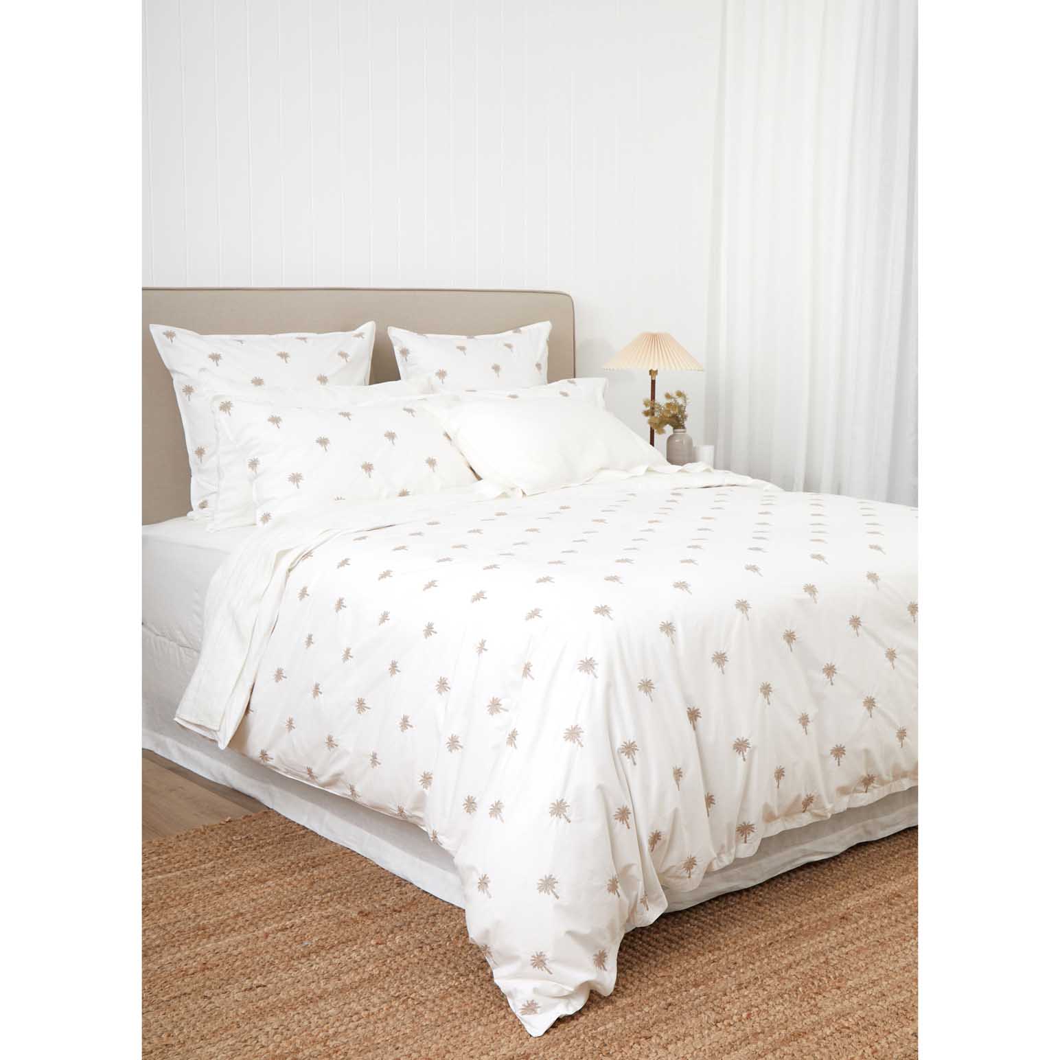Wallace Cotton Palm Island Embroidered Duvet Set