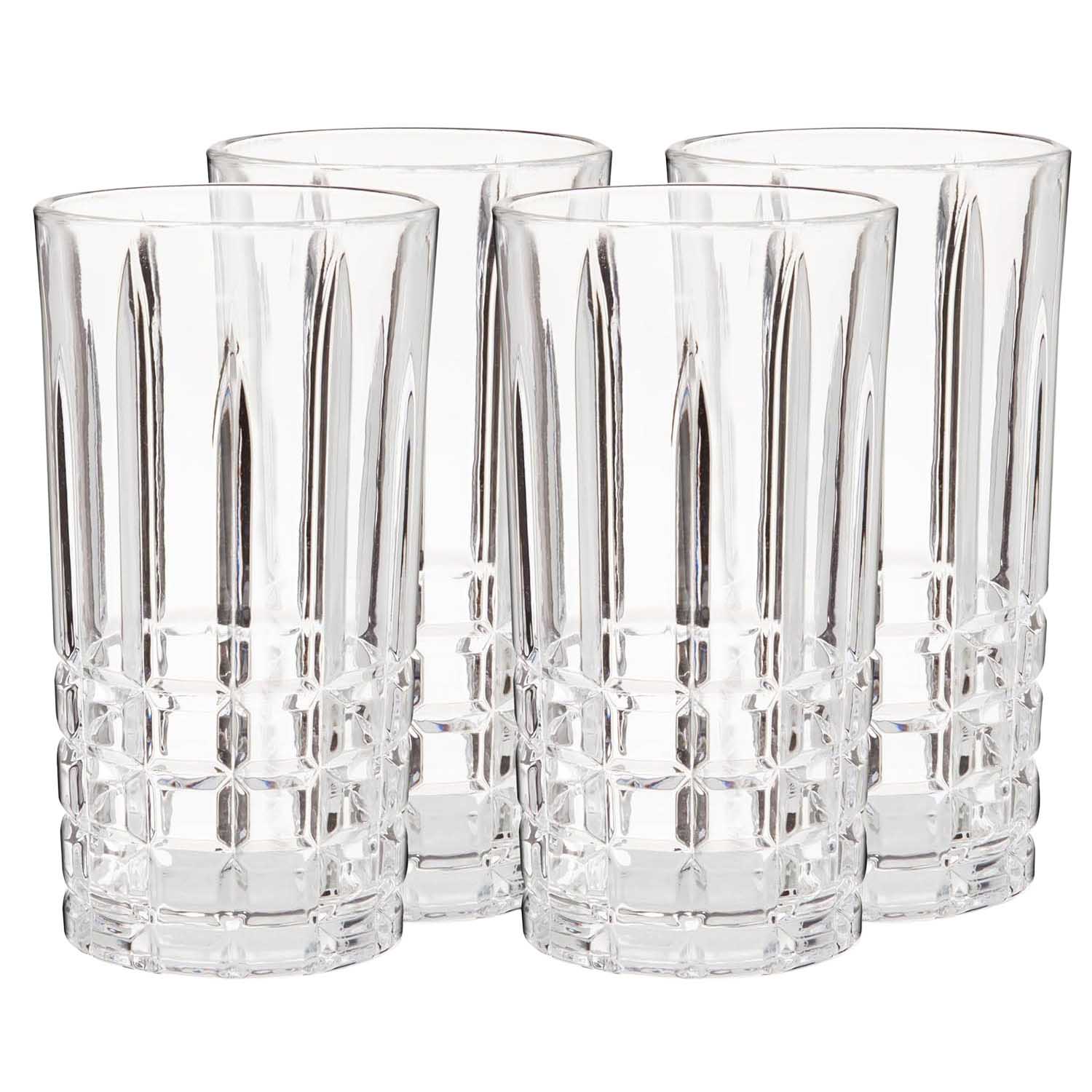 Viski Highland Crystal Highball Tumblers Set Of 4