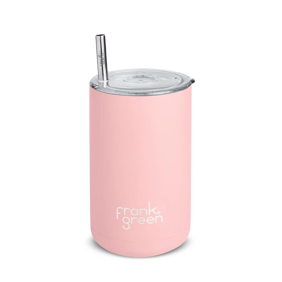 frank green Iced Coffee Cup with Straw Blushed