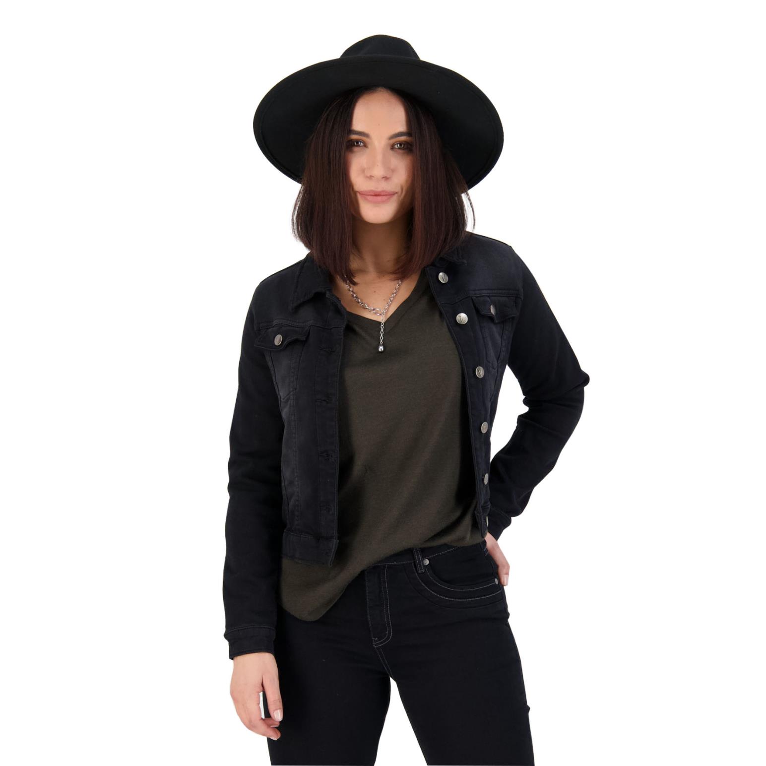 Vassalli Long Sleeve Knit Denim Jacket