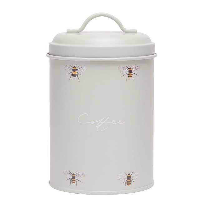 Sophie Allport Storage Tin - Coffee - Bees - Green