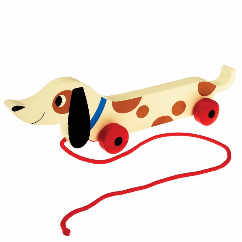 Rex London Charlie The Sausage Wooden Pull Toy