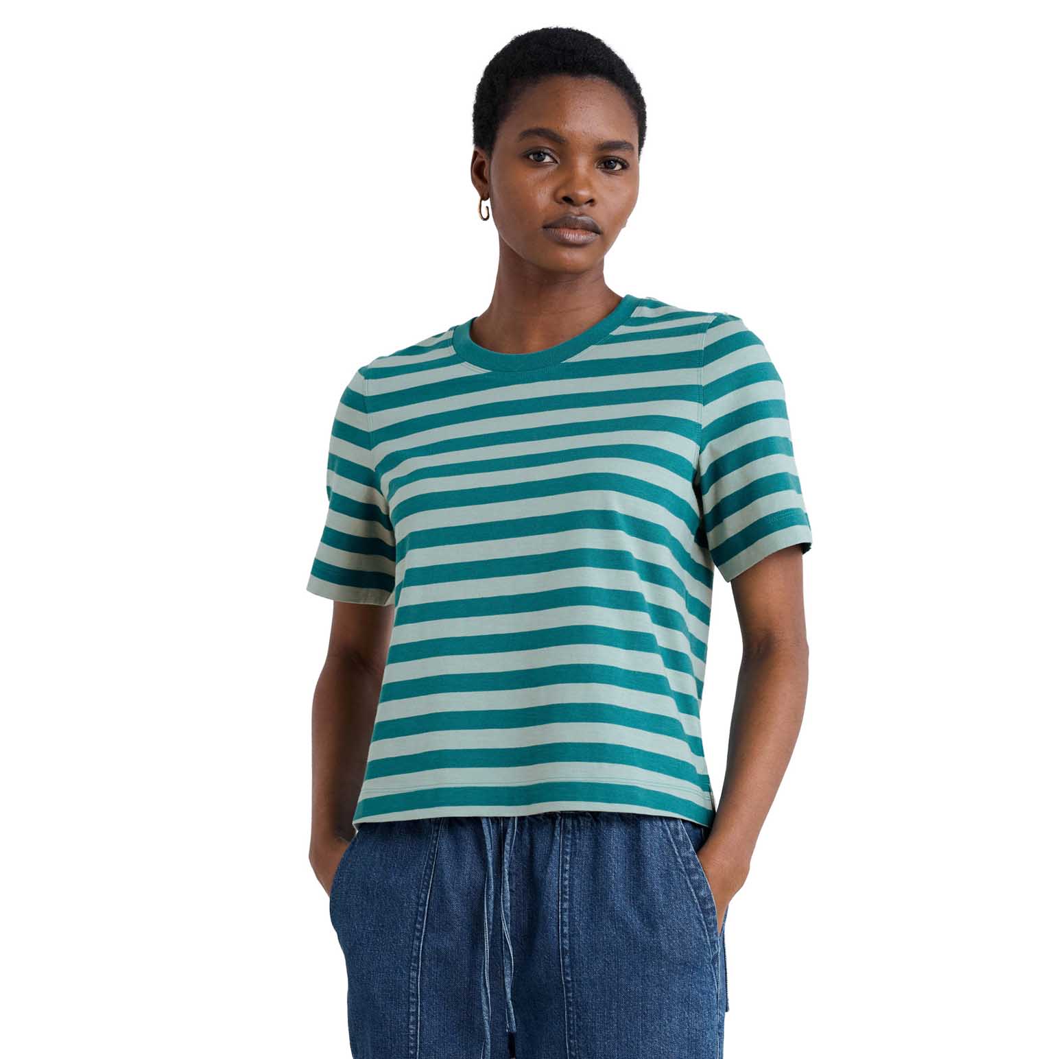 Seasalt Cornwall Copseland T-Shirt Scallion Emulsion