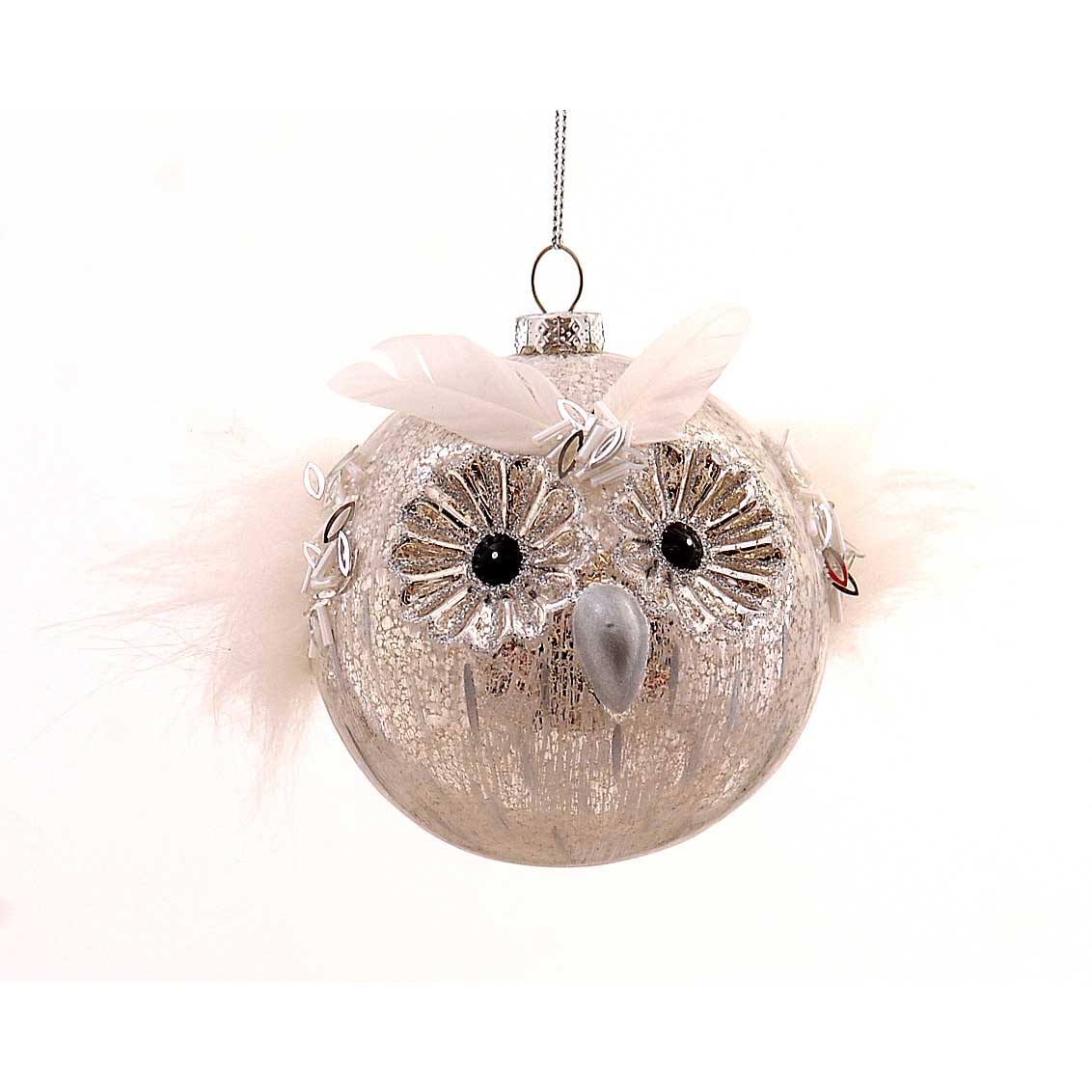 Vetur Glass Owl Ornament 10cm