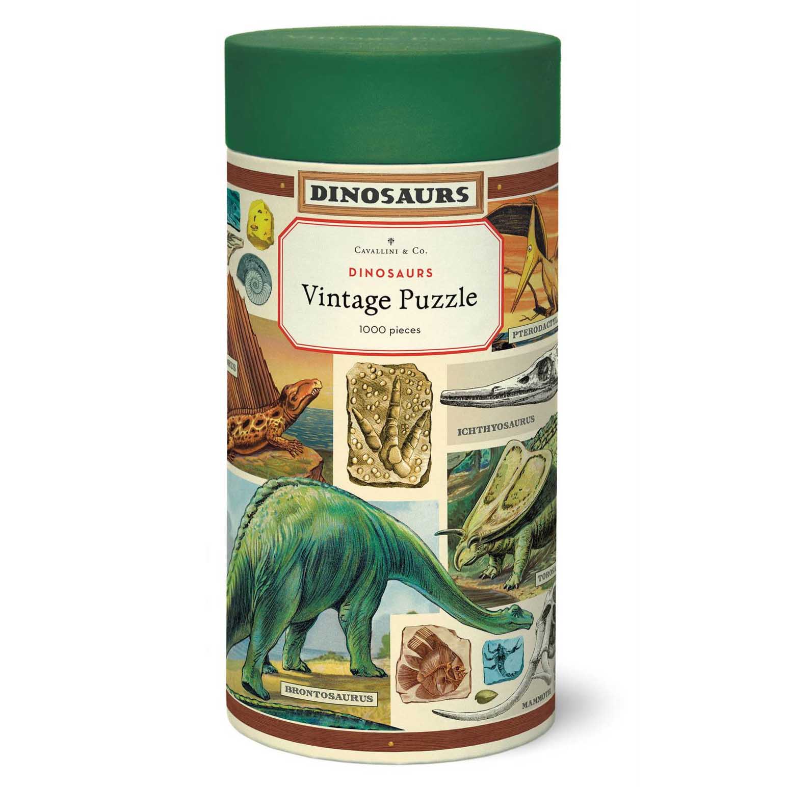 Cavallini Dinosaurs 1000 Piece Vintage Puzzle