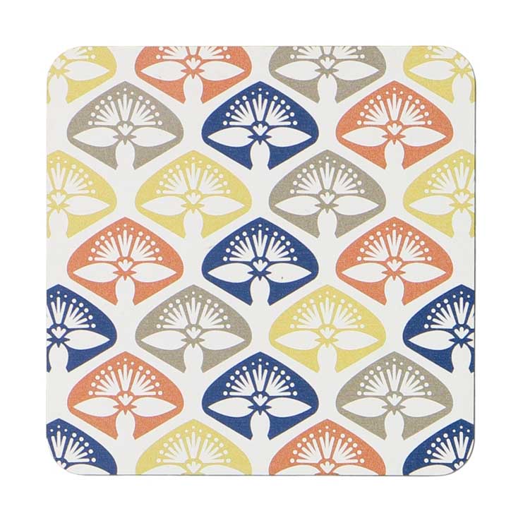 Ian Blackwell Pattern Coaster Single Pohutukawa
