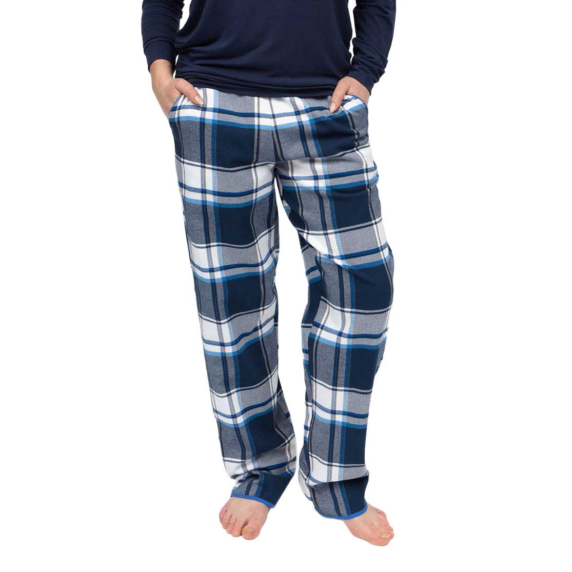 Cyberjammies Frosty Brushed Check Pyjama Bottoms