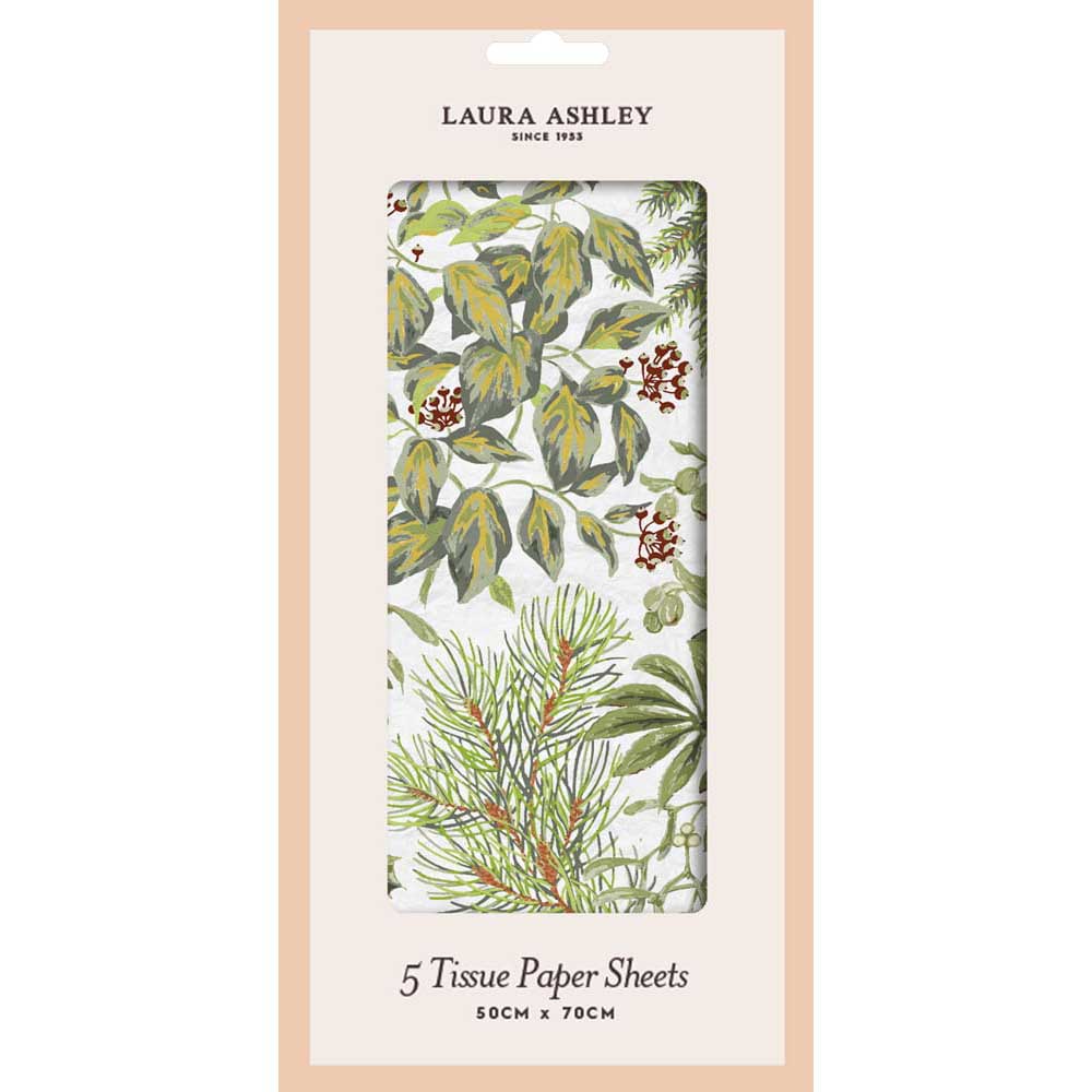 Laura Ashley Red Festive Botanicals Tissue 5 Sheet Pack