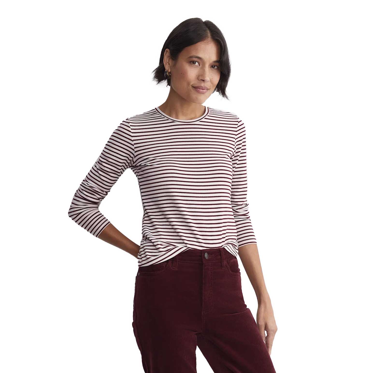 Sportscraft Stripe Lurex LS Magic Tee